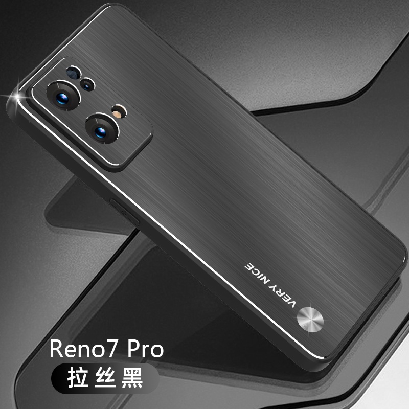 Ốp Điện Thoại TPU + PC Hợp Kim Nhôm Chống Sốc Cho Oppo Reno 7 Pro 5G Reno 7 Pro 5G