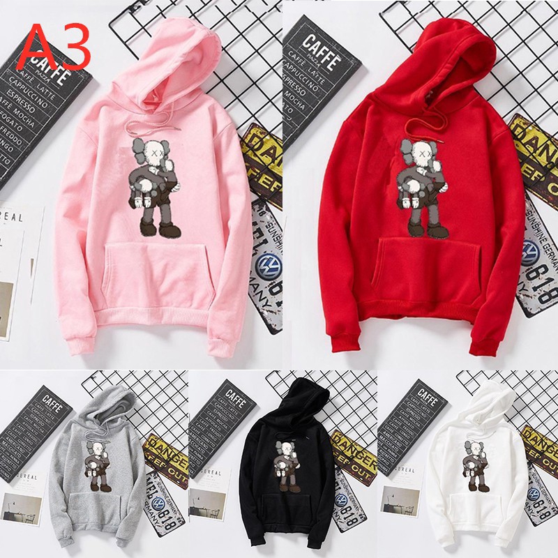 Áo hoodie cotton tay dài in hình Kaws xinh xắn dành cho cặp đôi | BigBuy360 - bigbuy360.vn