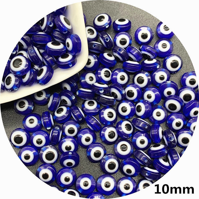 Hạt Mắt Quỷ Xanh 6Mm/8mm/10mm/12mm Làm Trang Sức