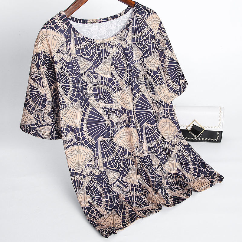 Áo Thun Nữ Tay Ngắn Dáng Rộng Thoải Mái In Họa Tiết G5R4 size M-4XL