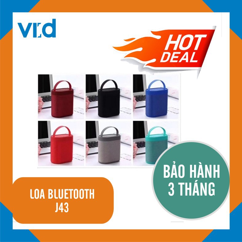 Loa Bluetooth J-43 - Bảo hành chính hãng 3 tháng