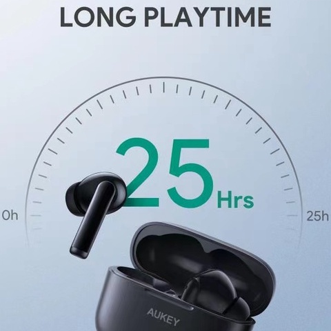 Tai nghe bluetooth 5.0 AUKEY EP-N6 TWS nhét tai Không Dây Giảm Tiếng Ồn Có Micro Và Vỏ Bọc Tai Nghe 25H IPX 15m