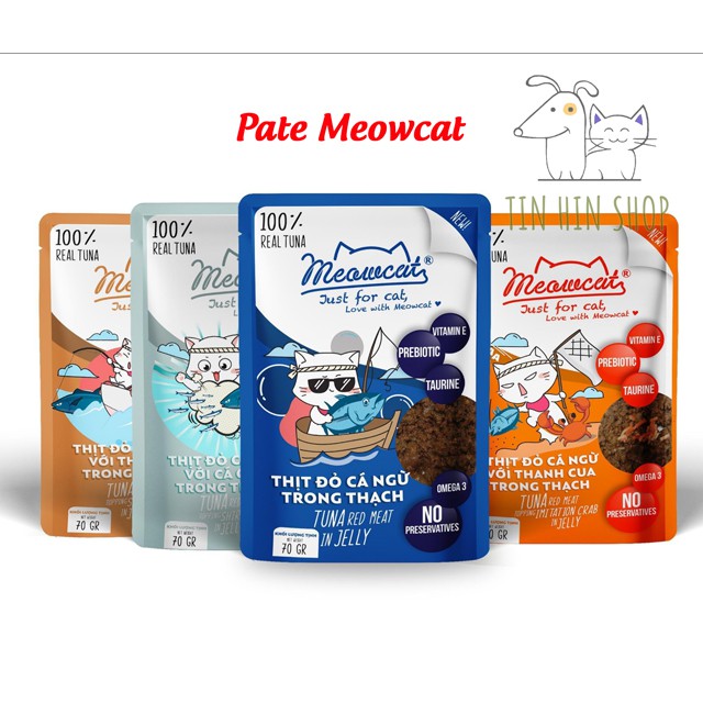 (GIÁ DÙNG THỬ) Pate MEOWCAT cho mèo con gói 70g