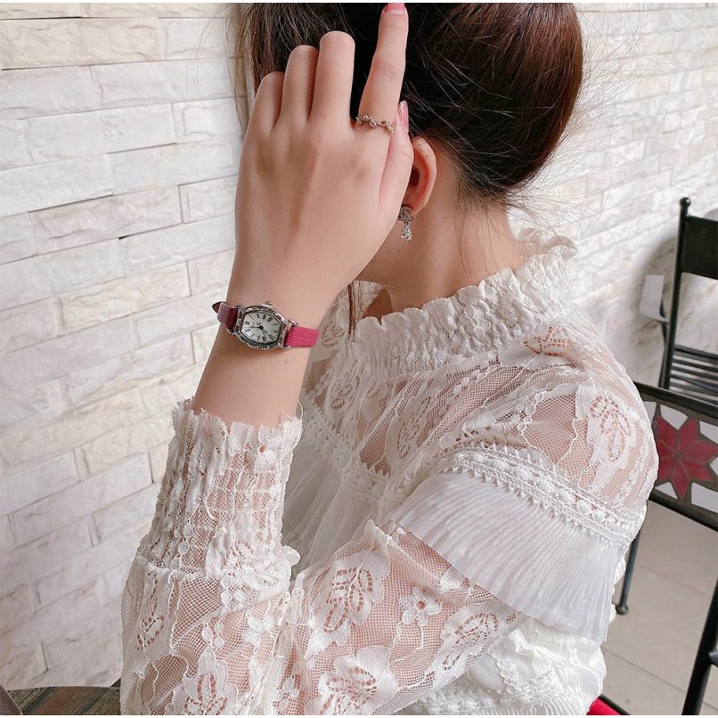 Đồng hồ nữ Julius Hàn Quốc JA-544B dây da cá tính