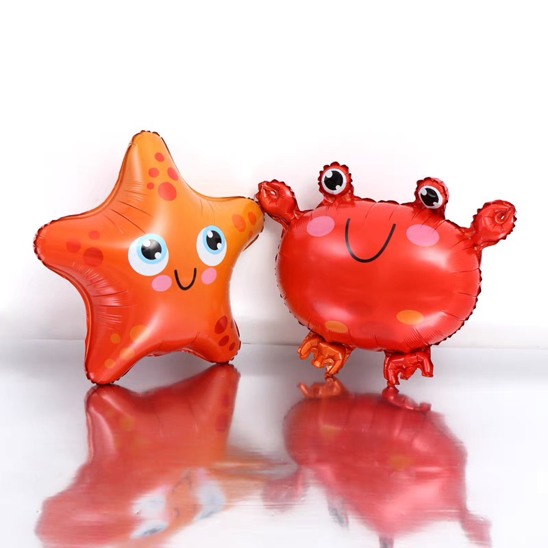 Bóng bay sinh vật biển tôm cua cá bạch tuộc sao biển cá ngựa trang trí sinh nhật thôi nôi cho bé HAPPYKID BBSVB