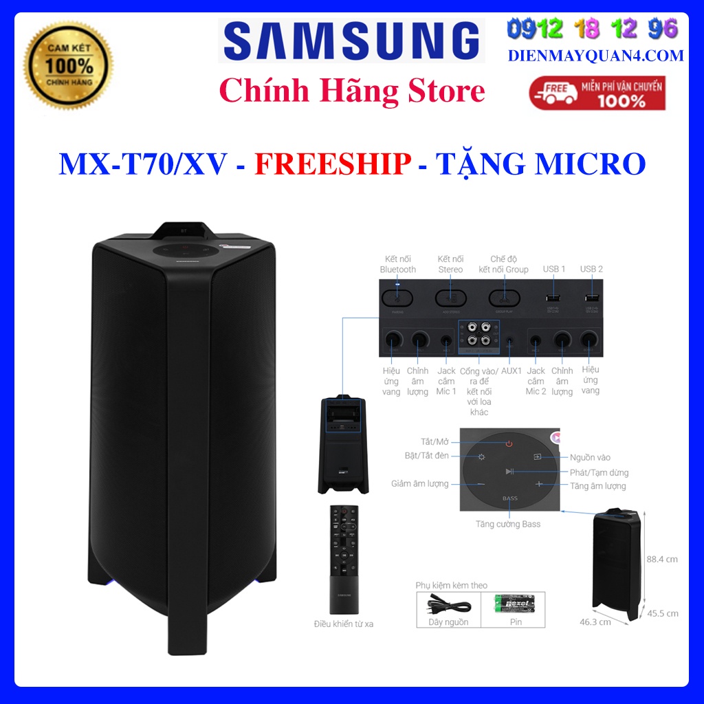 [Kèm micro] Loa Tháp Samsung MX-T70/XV