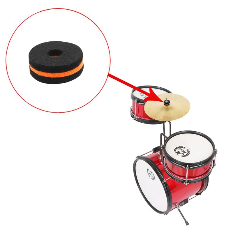 YOUN*10pcs New Cymbal Drum Accessory Set Cymbal Felt Washers Drum