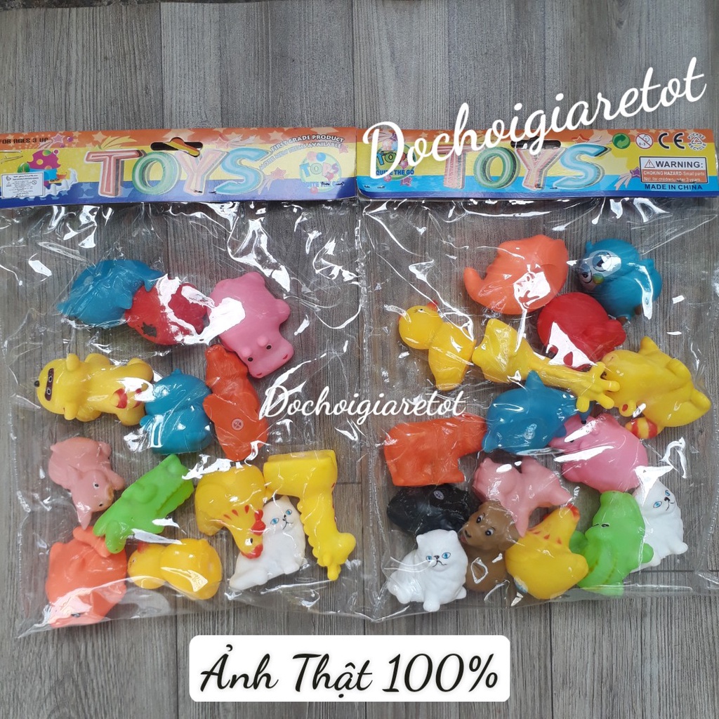 Túi thú đủ loại hơn 13 con bóp kêu tít tít thả hồ bơi, bồn tắm cho bé yêu