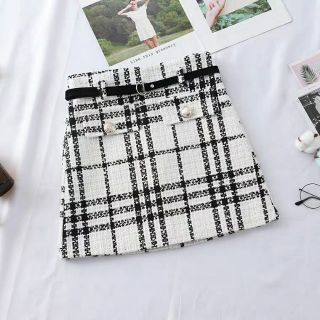 [ Ord ] Chân váy dạ kèm đai lưng