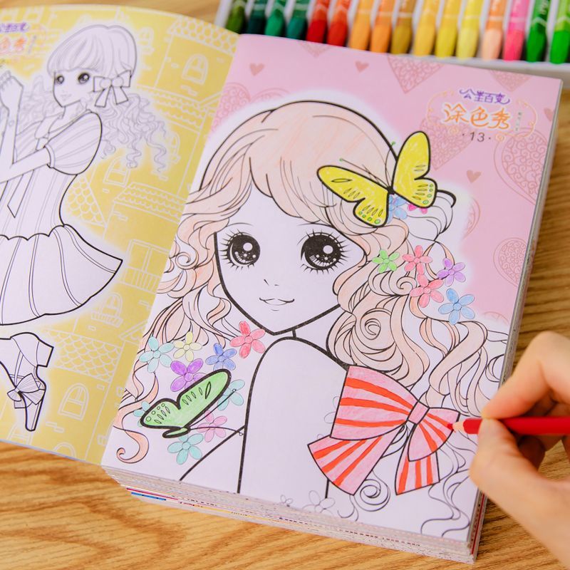 Sách Tô Màu Hình Công Chúa Dành Cho Bé Gái 3-6 - 8-10 Tuổi