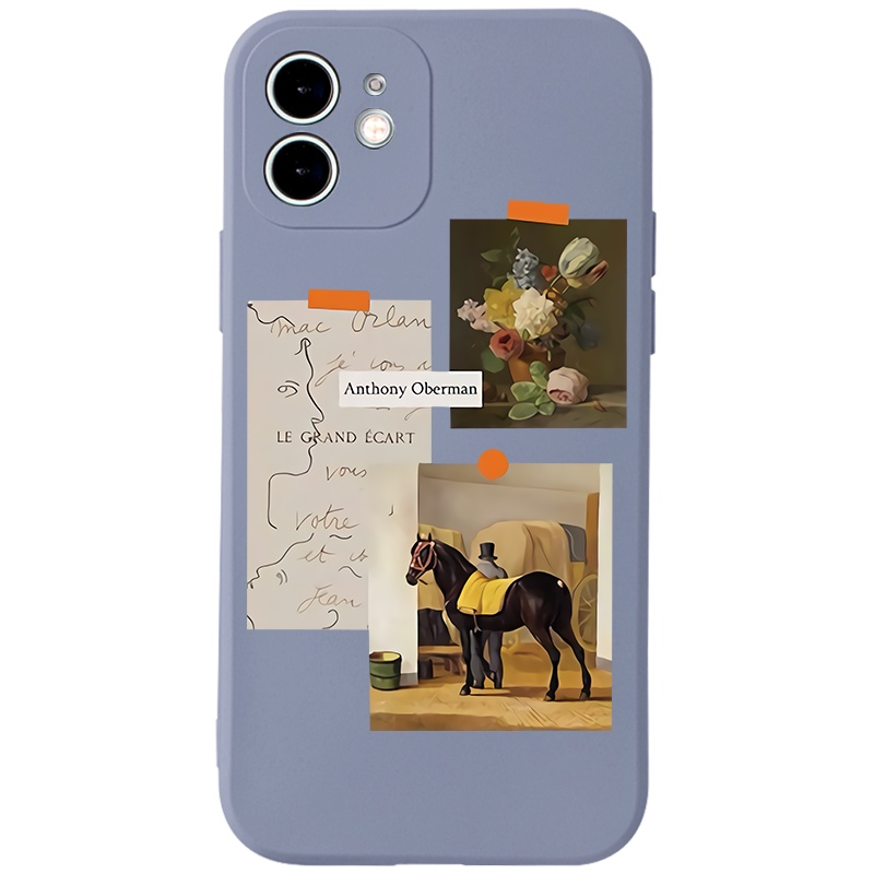 Ốp lưng JURSUE mềm viền vuông đáng yêu cho iPhone 13 12 11 Pro Max SE 2020 X XR XS 8 7 ip 6S 6 Plus Y2043