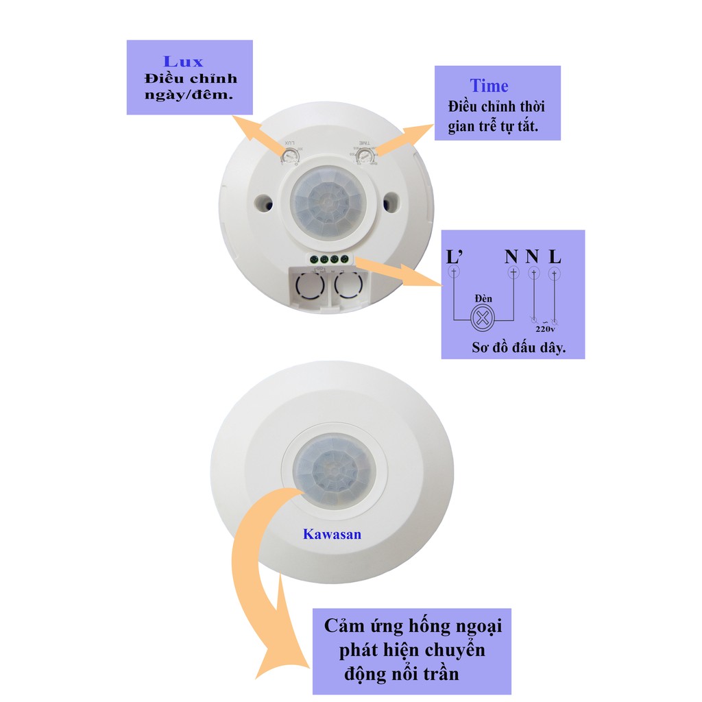CÔNG TẮC CẢM ỨNG HỒNG NGOẠI SIÊU MỎNG KAWASAN SS702B