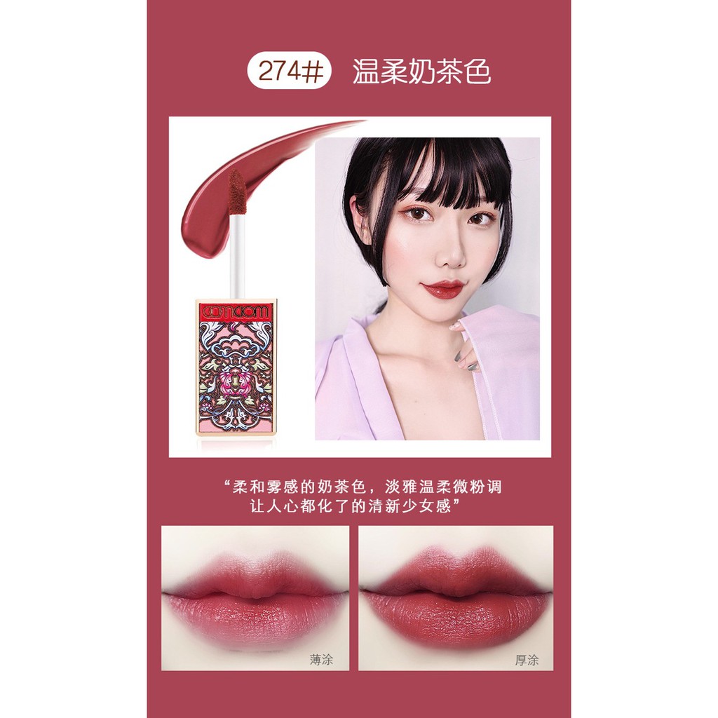 Set 5 Son Kem Hoàng Cung WodWod Dan Lip Jade Face Water Mist Lip Glaze W733