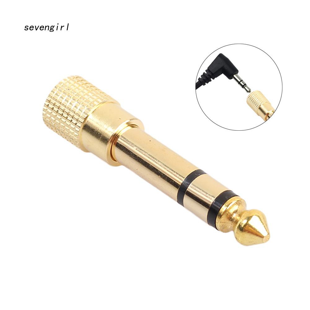 SVGL_6.35mm Male to 3.5mm Female Headphone Stereo Earphone Audio Jack Adapter Plug