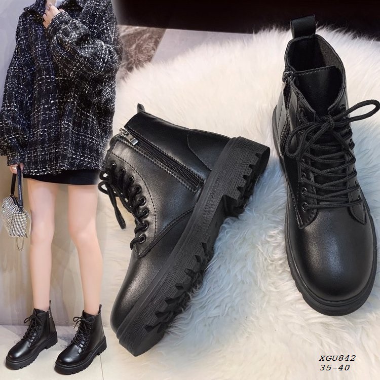 XGU842  XẢ HÀNG  giày boots nữ cá tính phong cách Hàn Quốc