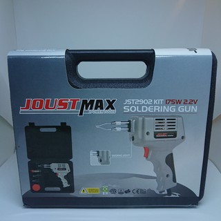 Mỏ Hàn Xung JOUSTMAX 175W JS2902 với hộp đựng, đầy đủ phụ kiện 1 cuộn thiếc, 1 lọ nhựa thông, 2 đầu mỏ hàn thay thế