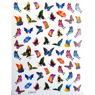 Sticker bướm 3D gắn trang trí móng