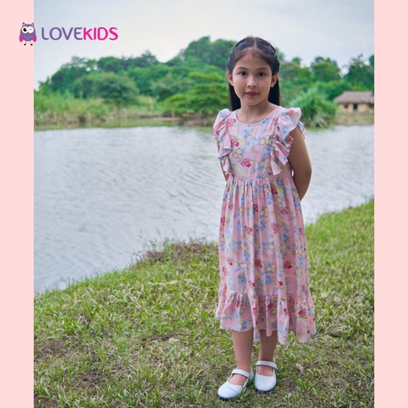 Đầm hoa tay bèo bé gái - Lovekids
