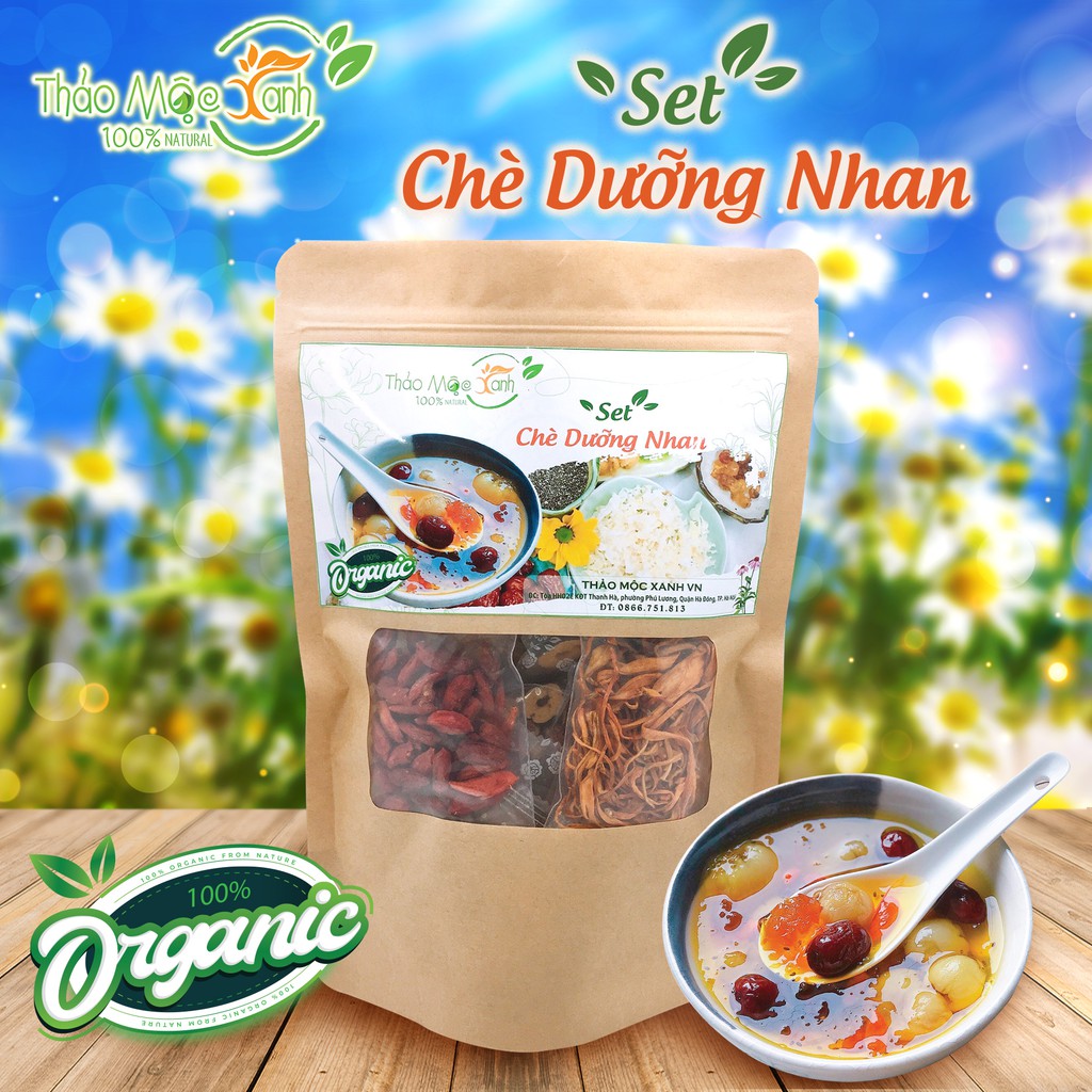 Chè dưỡng nhan - các nguyên liệu tự chọn dành cho ai nấu ít chỉ 10g