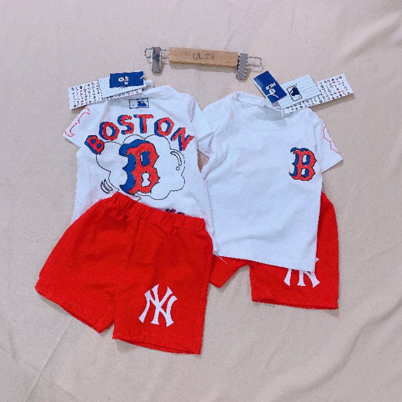set bộ đùi cotton boston quần đỏ
