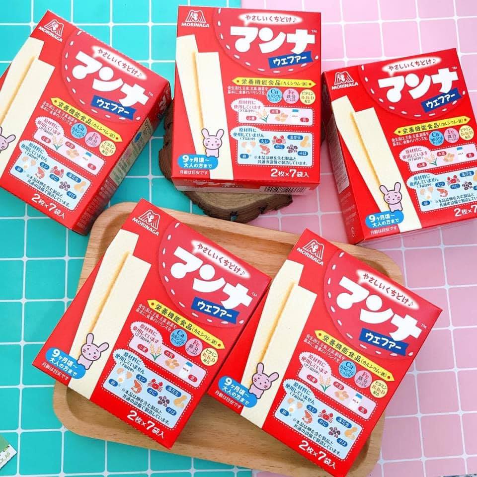 Bánh ăn dặm cho bé, Bánh Xốp Morinaga Ăn Dặm Cho Bé Từ 7 Tháng Tuổi Date 05.2023- Shop Mẹ Khoai