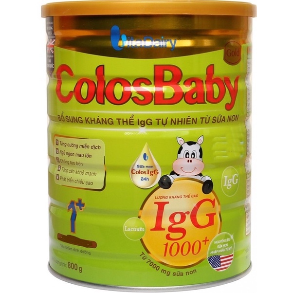 Sữa bột bổ sung sữa non Colosbaby Gold 1+ 800g