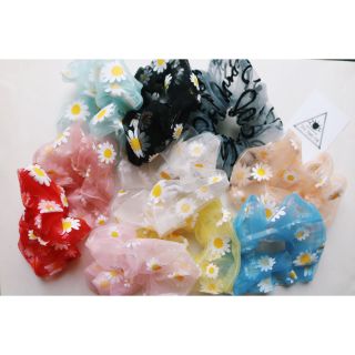🌼 Dây cột tóc hoa cúc - Daisy mesh scrunchies