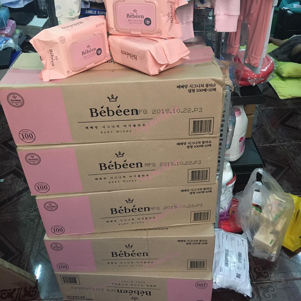 Khăn giấy ướt Bebeen Made In Korea 100 tờ không mùi