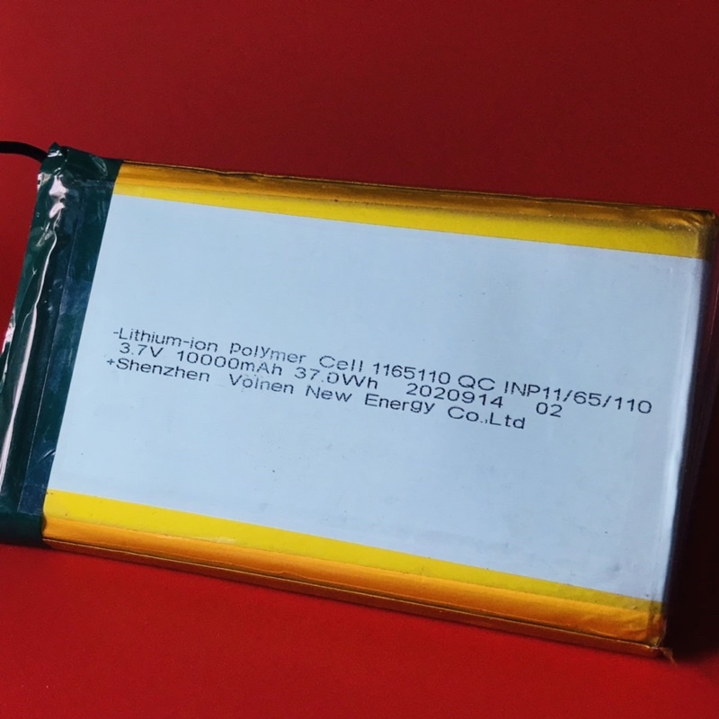 Pin Sạc LiPo (Lithium-Polymer) Cell 1165110 QC INP11/65/110 10.000mAh 3.7Volt 37Wh Shenzhen Voinen New Energy Co.Ltd