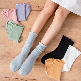 Vớ trơn cao viền bèo