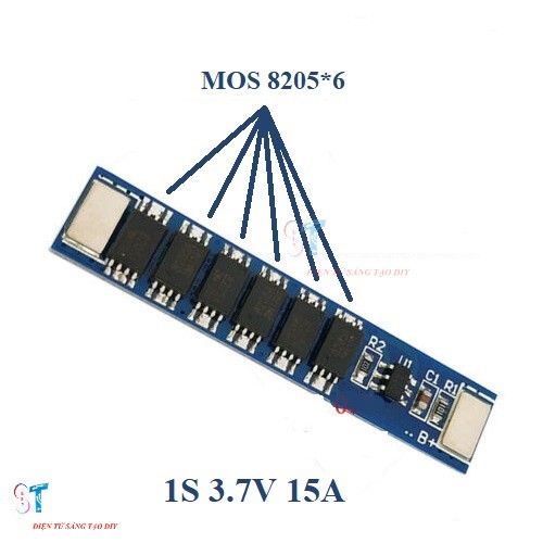 MẠCH SẠC VÀ BẢO VỆ PIN 1S – 3.7V – 15A