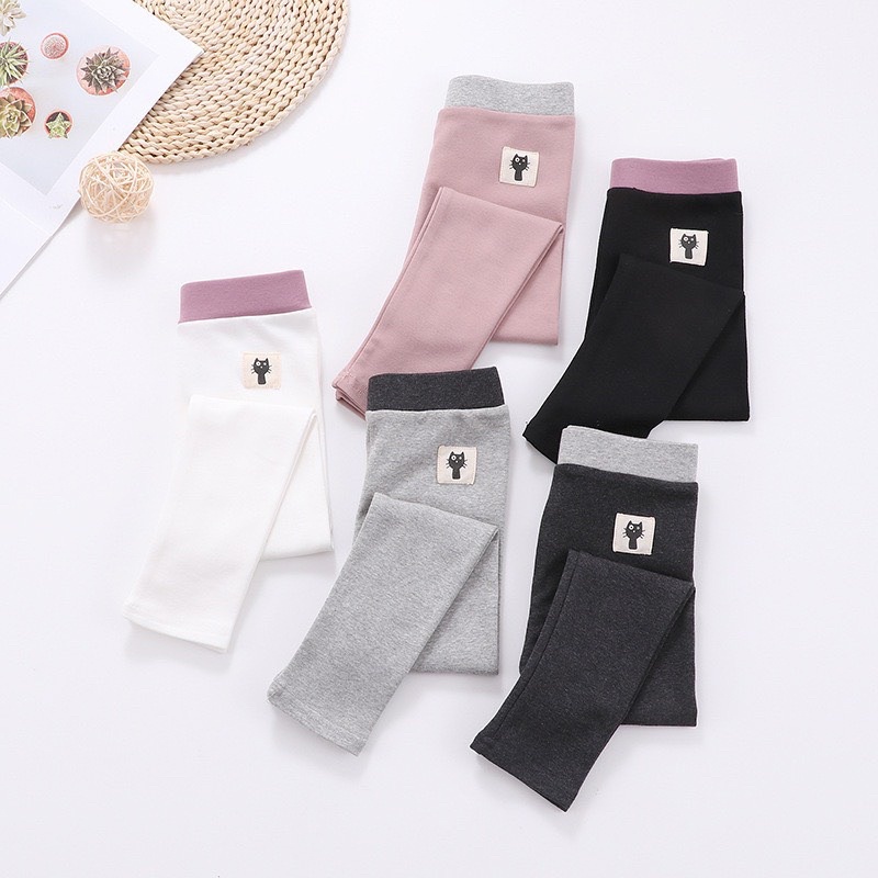 Quần legging mèo cho bé gái có 5 màu size 12-30 cân