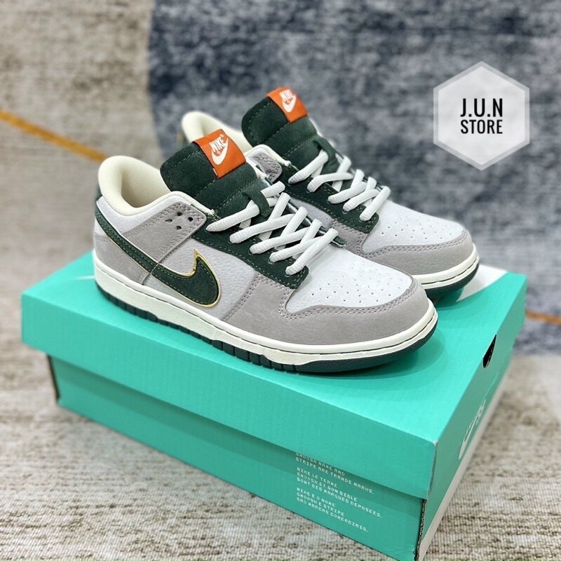 GIÀY SB DUNK LOW GREEN GREY DA THẬT LAI AU SC [ BOX + FREE SHIP ]