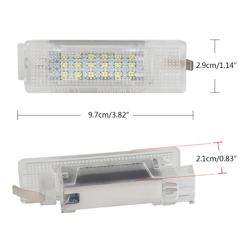 1 Cặp Đèn Led Ánh Sáng Trắng Dùng Để Trang Trí Nội Thất Xe MK5 MK6 MK7 Sharan JETTA 18SMD