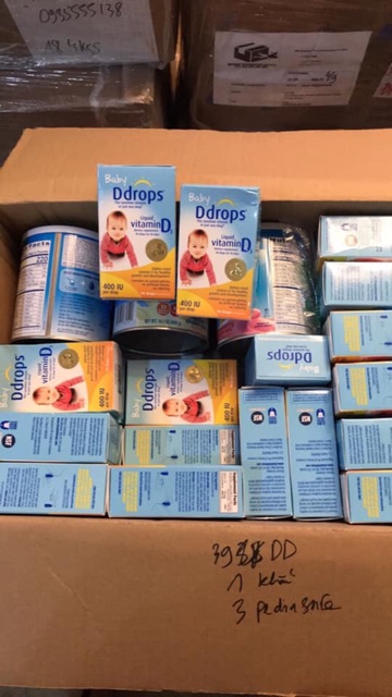 Vitamin D3 D Drop hộp 90 giọt của Mỹ, có bill