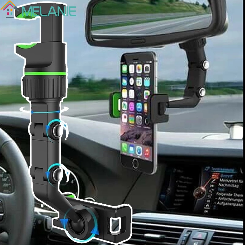 Giá Đỡ Điện Thoại / Gương Chiếu Hậu Đa Năng Xoay 360 Độ Tiện Dụng