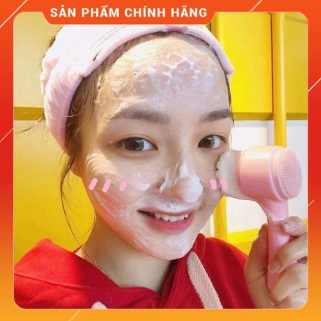 Cọ rửa mặt và massage 2 đầu silicon siêu mềm