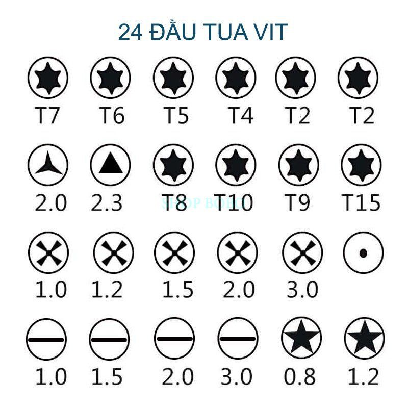 Bộ tua vít sửa chữa đồ điện tử 25 đầu