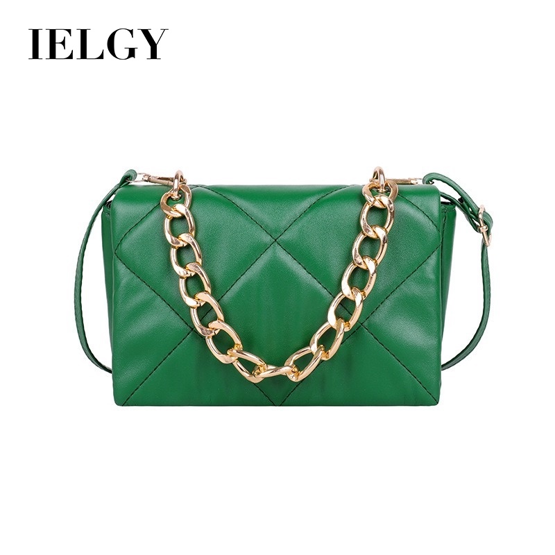 Túi đeo vai IELGY họa tiết hình vuông cỡ nhỏ thời trang