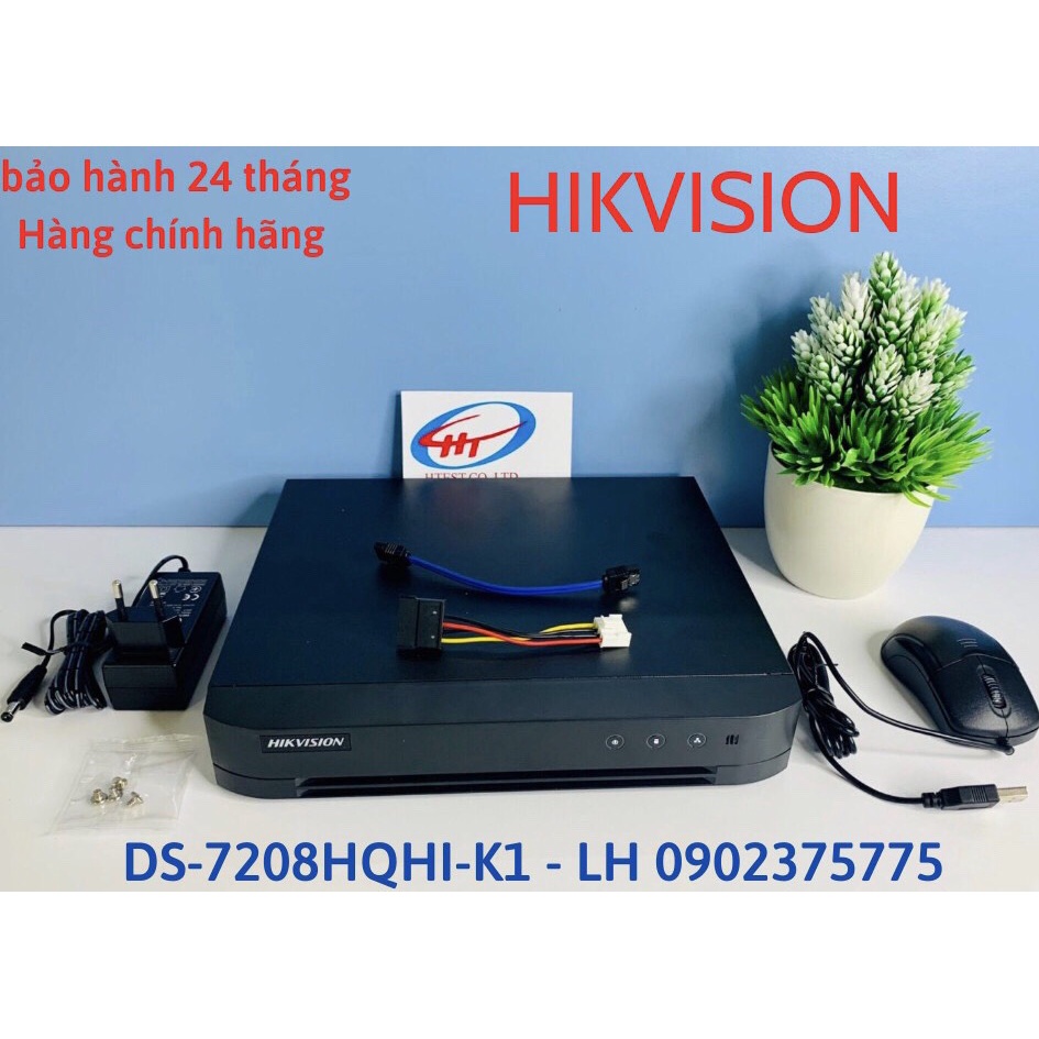 Đầu ghi 8 kênh HDTVI H.265+ Hikvision DS-7208HQHI-K1 ( BẢO HÀNH CHÍNH HÃNG 24 THÁNG)