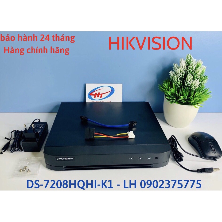 Đầu ghi 8 kênh HDTVI H.265+ Hikvision DS-7208HQHI-K1 ( BẢO HÀNH CHÍNH HÃNG 24 THÁNG)