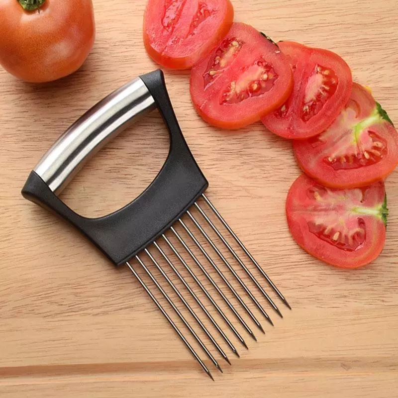 Dụng Cụ Hỗ Trợ Cắt Lát Hành Tây Đa Năng Bằng Thép Không Gỉ