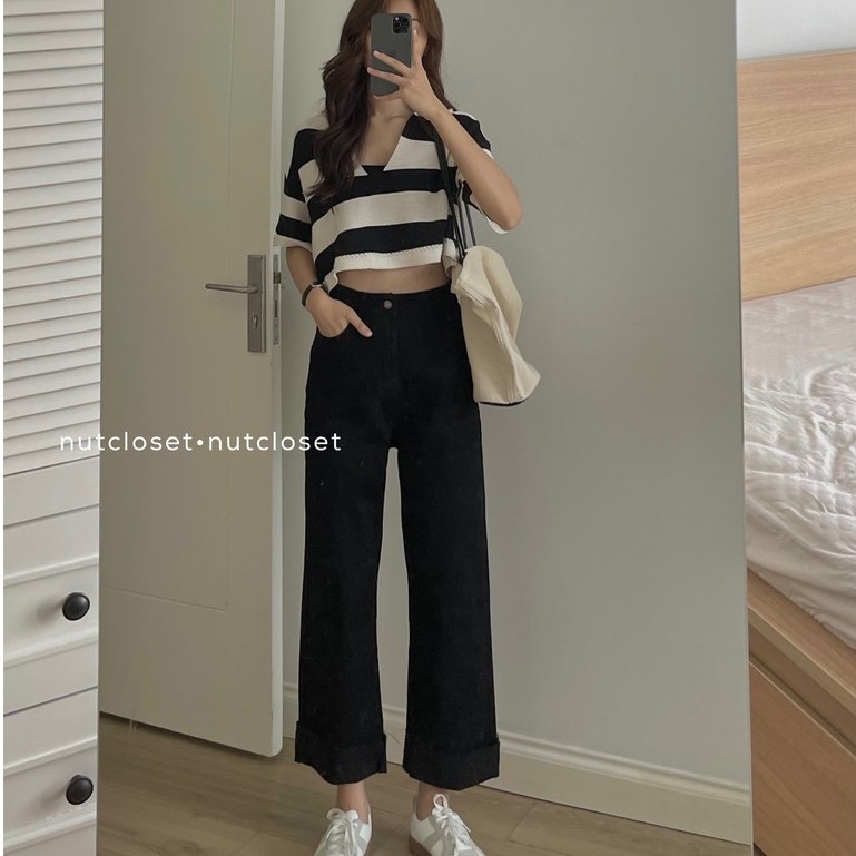 Quần jeans gập gấu _ Q0076