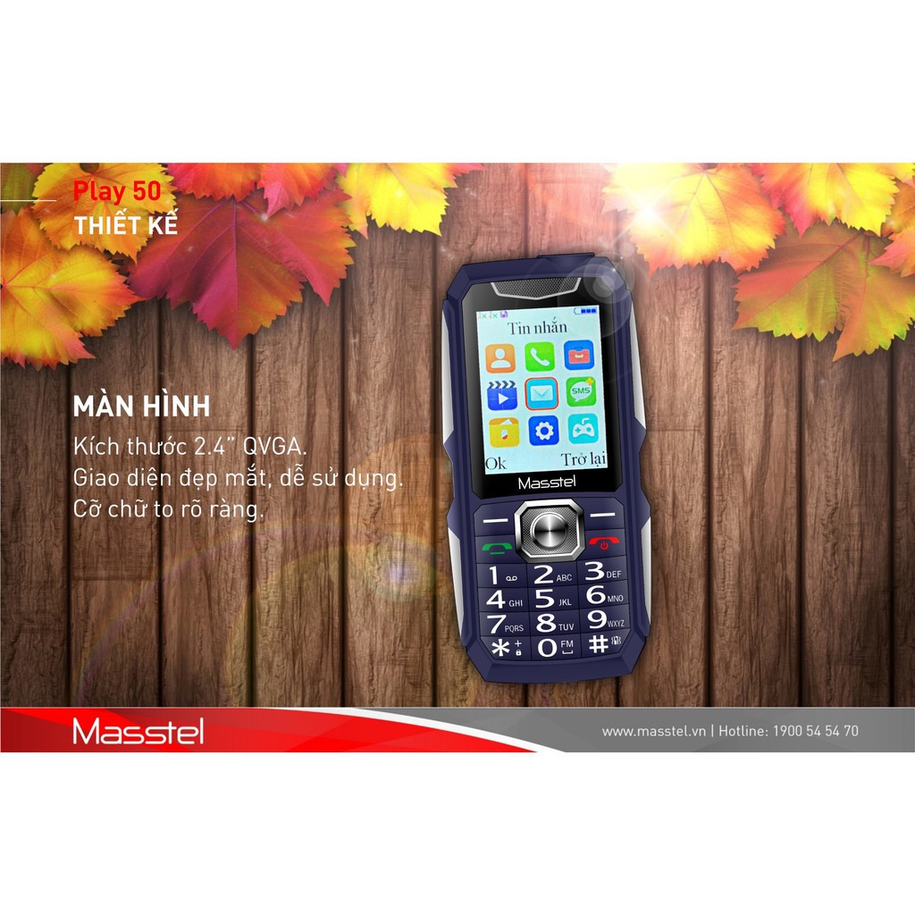 Điện Thoại Masstel Play 50 Loa khủng - Pin trâu 3000mah sản phẩm mới - Hãng Phân Phối Chính Thức. smartphone khang trang