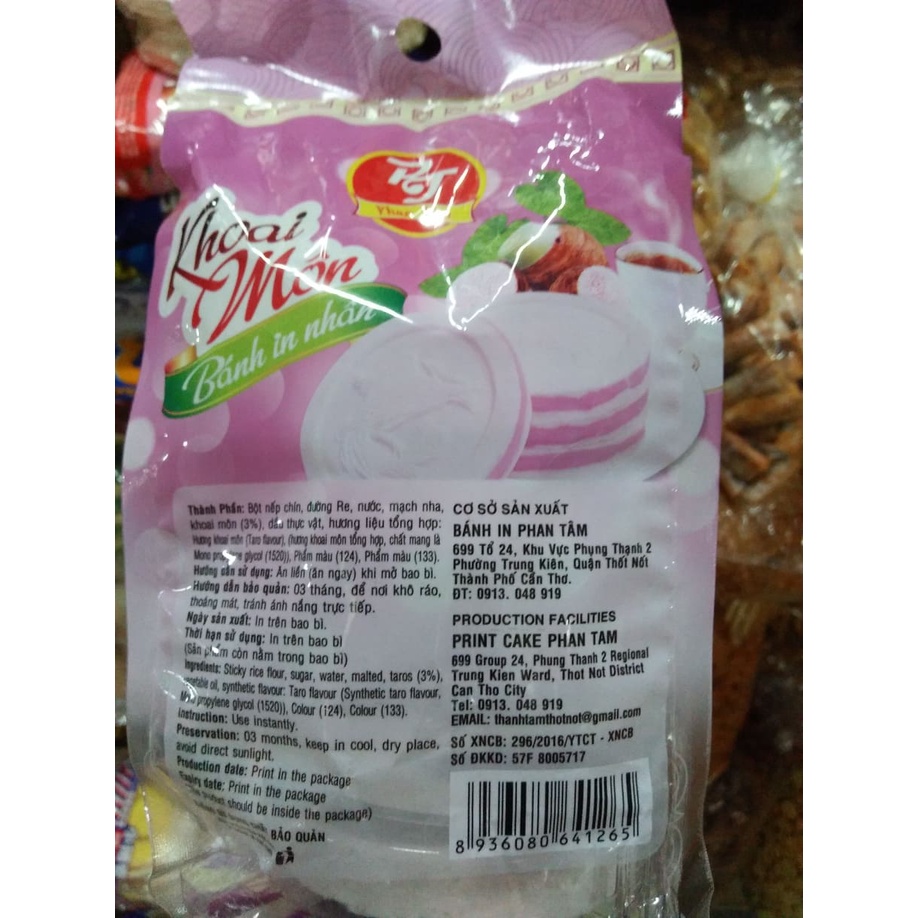 COMBO 4 GÓI BÁNH IN PHAN TÂM NHÂN KHOAI MÔN - gói 400gr
