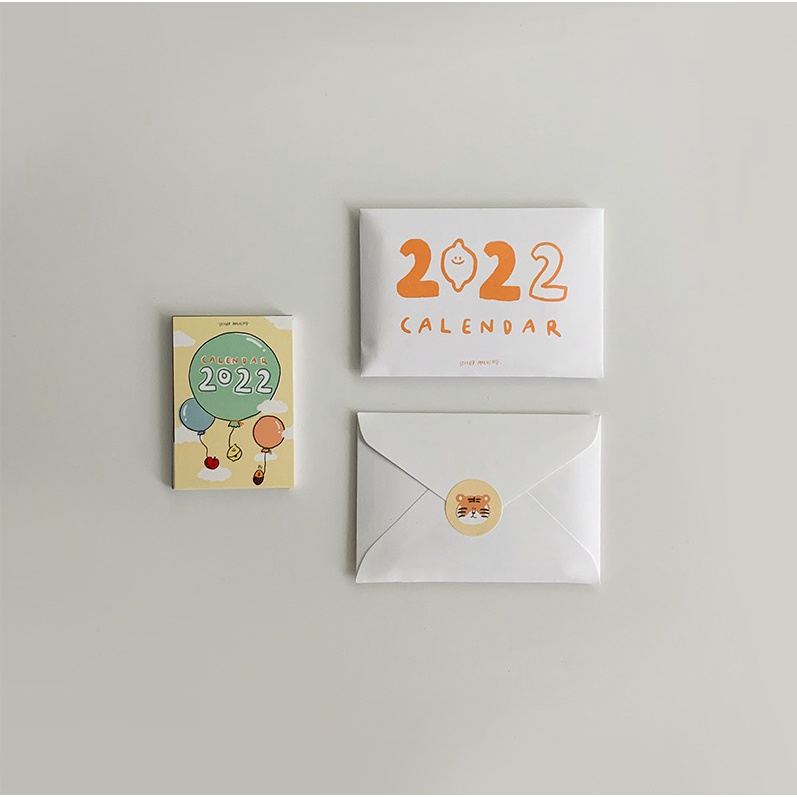 Lịch để bàn mini 2022 SecondMoring Hàn Quốc ảnh trang trí dán tường hình decor vintage aesthetic postcard card bưu thiếp