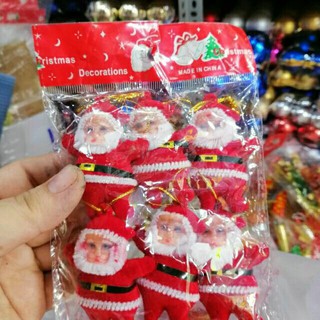 6 Ông già Đỏ mini trang trí cây thông noel xinh xắn