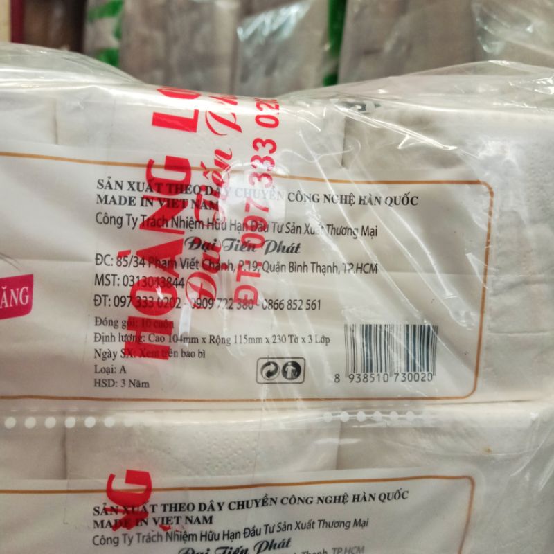 GIẤY ĐA NĂNG Hàn Quốc cao cấp 10 cuộn Đại Tiến Phát (không lõi)