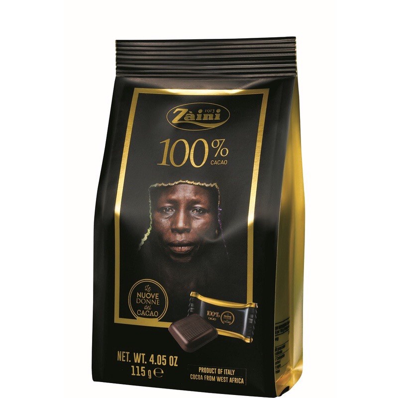 Socola Zaini đen đắng Gianduiotto đậm vị cacao 100% Cacao, 70% cacao 115g, 154g, 160g