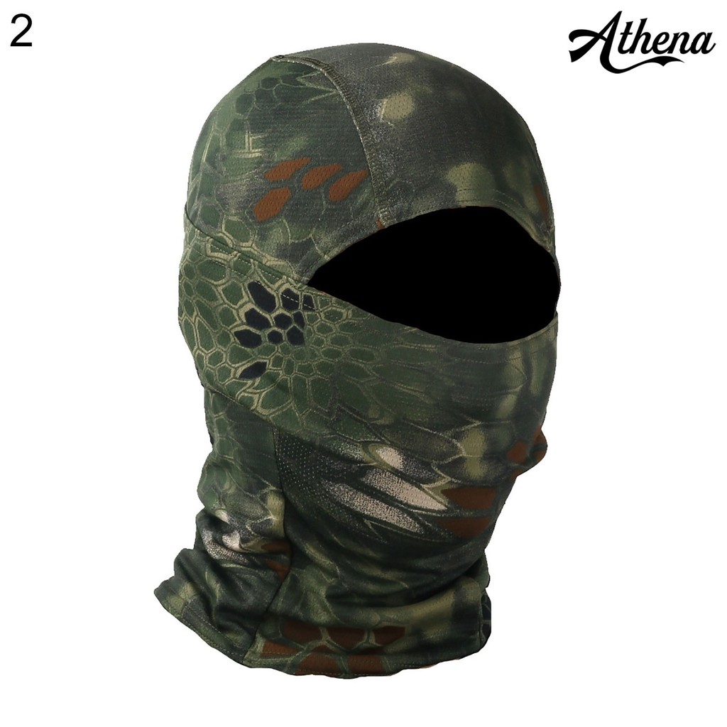 Mũ trùm đầu Balaclava phong cách ninja họa tiết quân đội/ màu trơn dành cho hoạt động ngoài trời